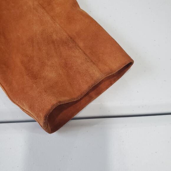 Vintage Penny Lane Coat Pelle Studio Wilsons Womens Large Tan Suede Leather Long - Picture 11 of 16